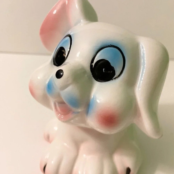 Vintage Puppy Dog Coin Bank Made in Taiwan  4.5 Inch Tall Chip on Ear - Picture 8 of 14